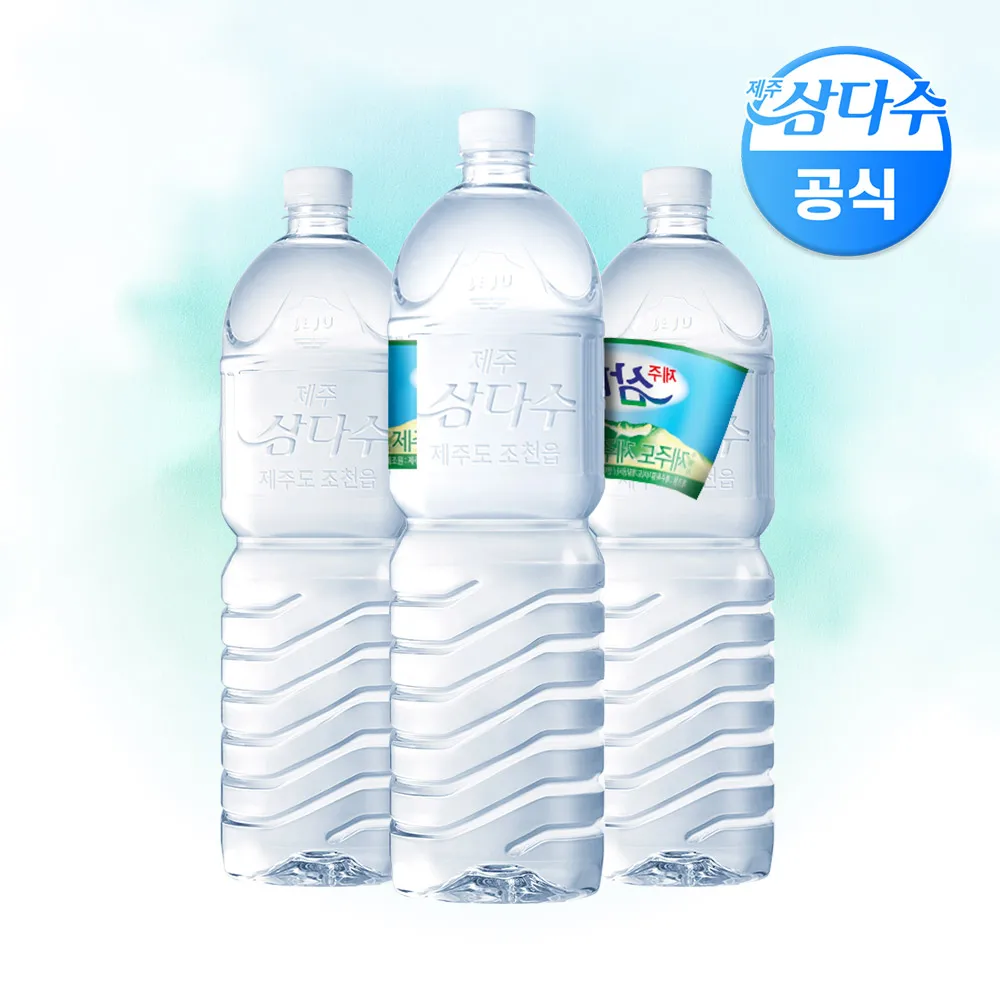 Jeju Samdasoo Green Label-Free 2L 18 botellas (etiqueta/sin etiqueta entrega aleatoria)