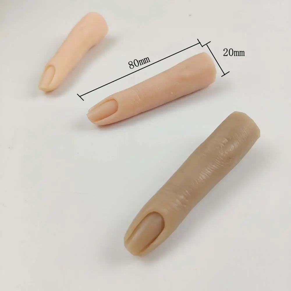 False Nail Tip Joints Bendable Fake Finger Display Tool Fake Finger Model Nail Showing Stand Practice False Finger Model