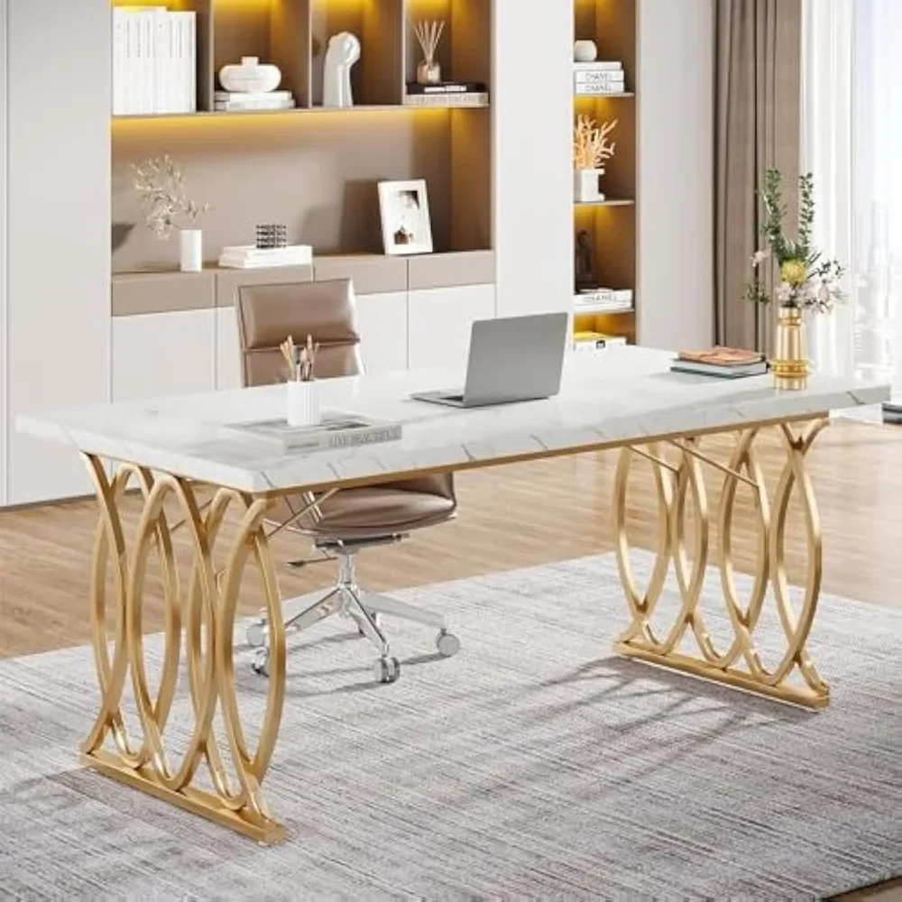 

Executive Desk,63"W Large Computer Desk,Modern Office Desk Conference Table Meeting RoomTable,Business Furniture for Home Office