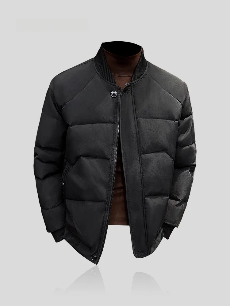 

IT Men's Baseball Collar down Jacket Thin Warm Coat Autumn Winter New Style Fashionable Lightweight Men's Outerwear