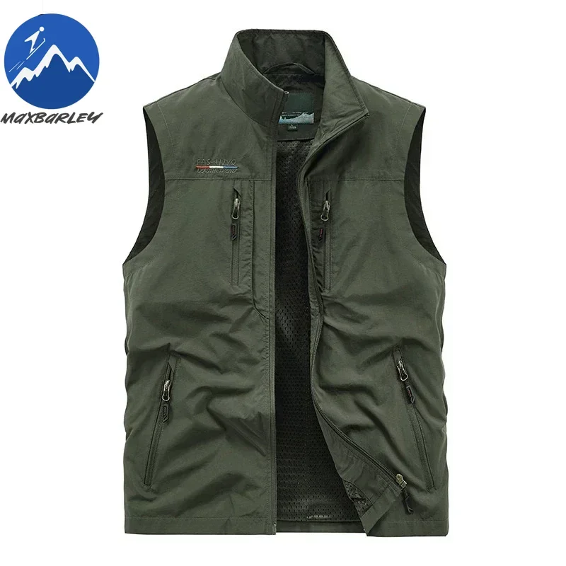 Sleeveless Jacket Vest Men 2025 Summer Cargo Climbing Hunting Waistcoat Club Photographer Fishing Vests Camping Working Clothes