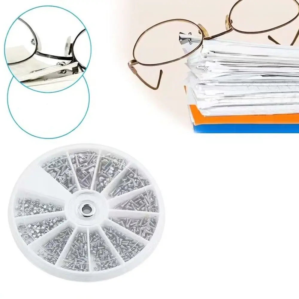 Stainless Steel Micro Screws Set Precision Repair Tools With Screwdriver For Clock Watch Eyeglass Frame Maintenance Parts