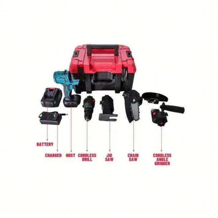 18 Pieces Cordless Power Tool Set, Multifunctional Electric Screwdriver Tool Kit