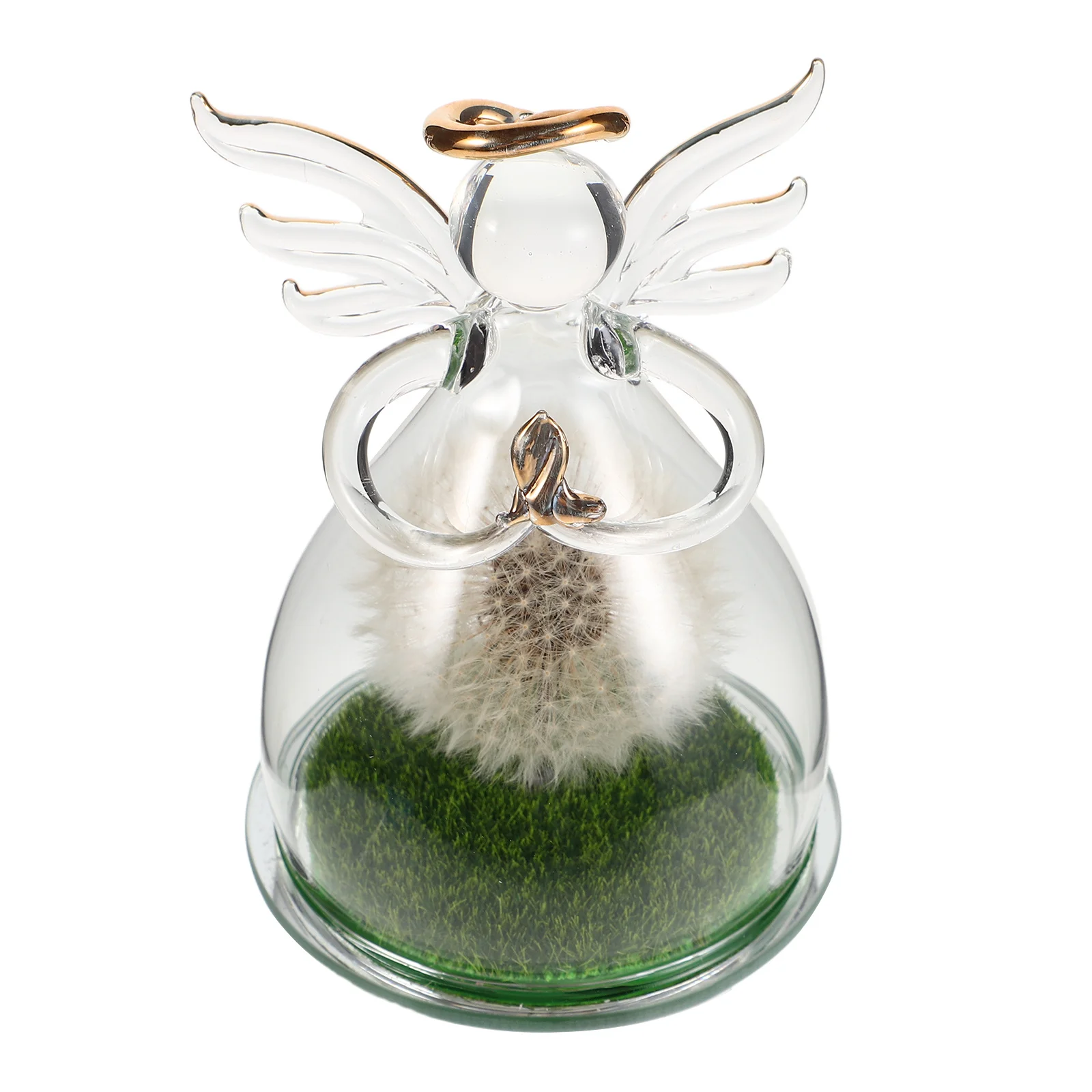 

Preserved Dandelion Flower Glass Dome Handmade Ornament Home Decoration Wedding Centerpiece Memorial Floral