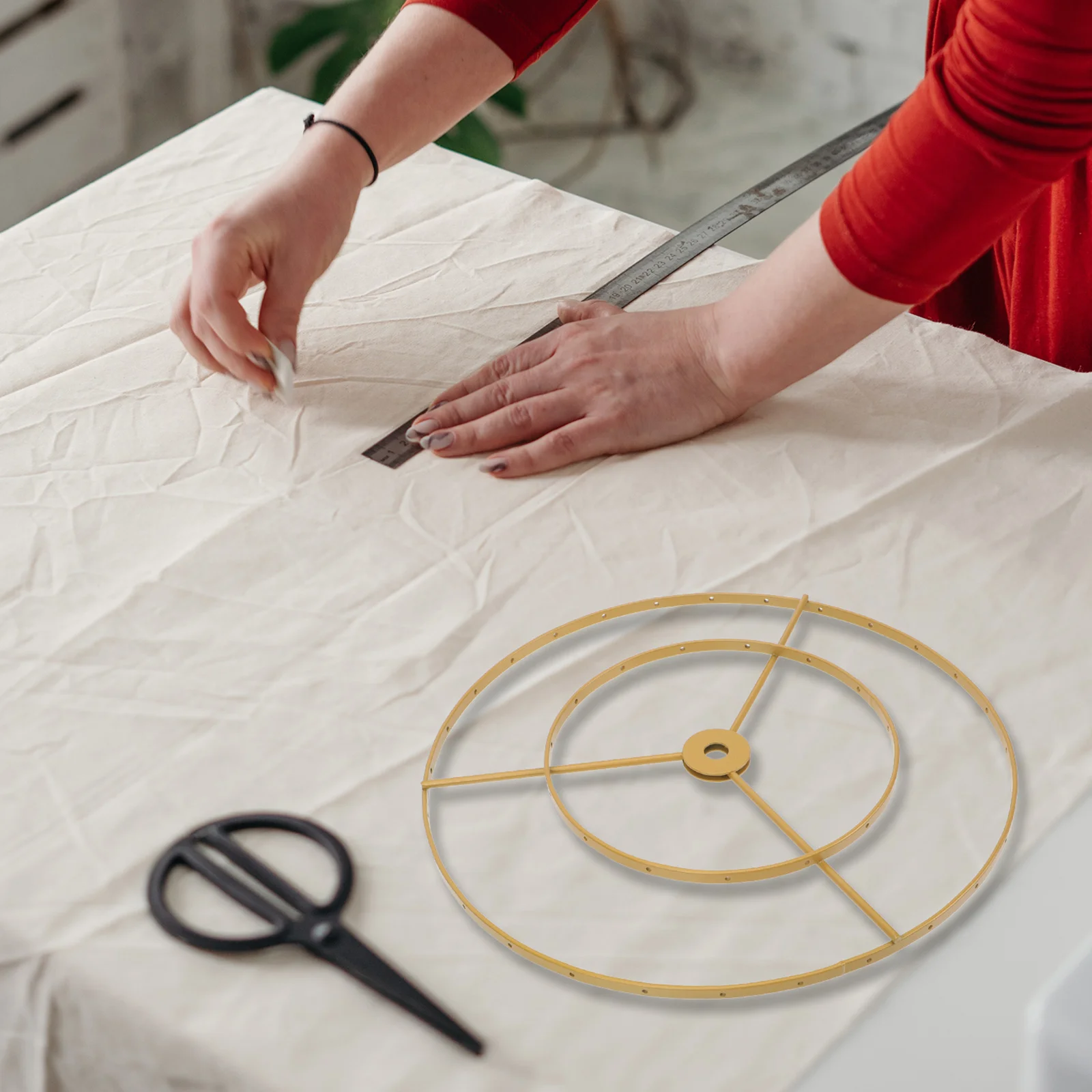 Double Layer Lampshade Lampshade Holder Bracket Iron DIY Chandelier Frame Durable Home Office Light Accessory Lamp Cover