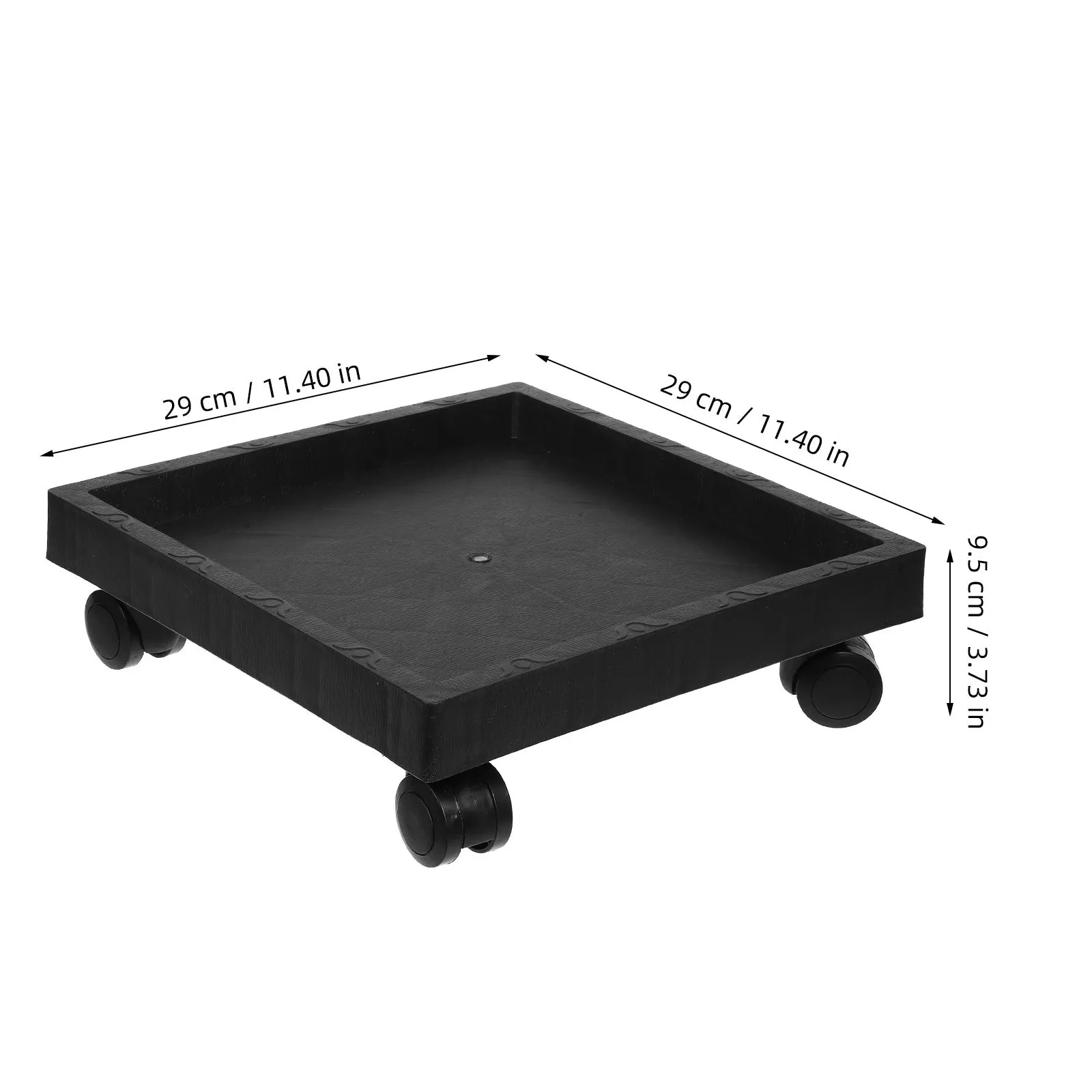 صينية نباتية مربعة، حامل زارع بلاستيكي سميك متحرك، داخلي وخارجي، مقاوم للماء، عربة دوارة مقاومة للتربة #3