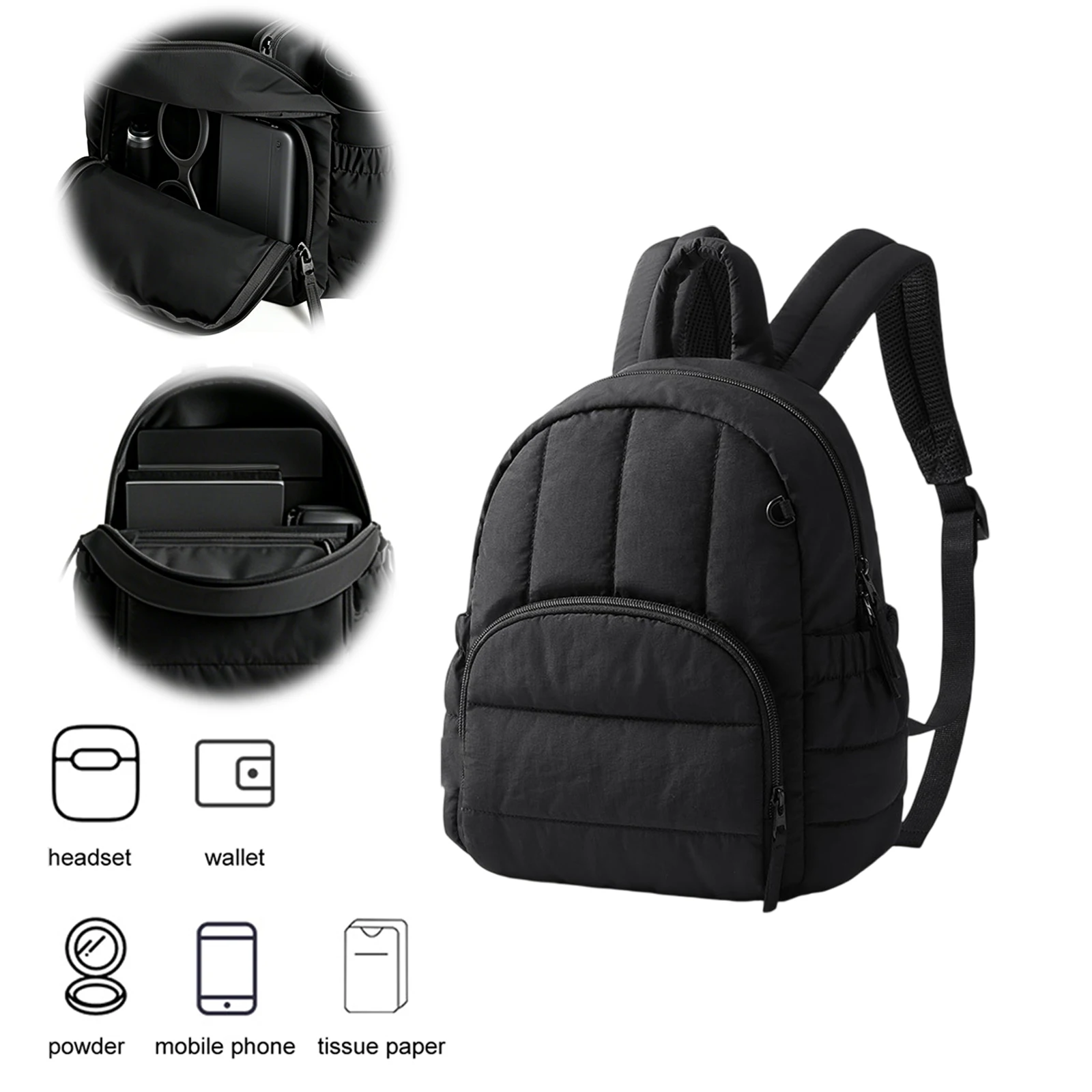 Women Simple Laptop Multi-Compartment Casual Travel Backpack Lightweight College Knapsack Travel Shopping Date Backpacks