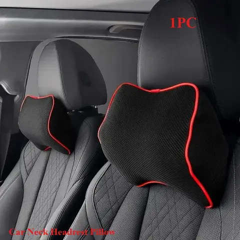 Car Neck Headrest Pillow Car Accessories Cushion Auto Seat Head Support Neck Protector Automobiles Seat Neck Rest Memory Cotton