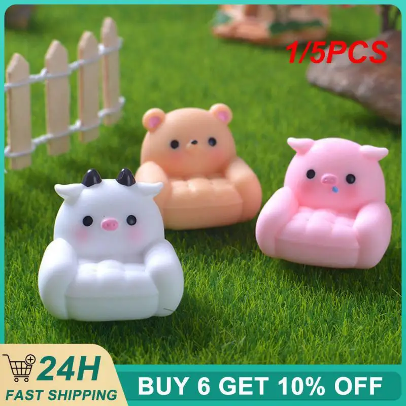 1/5PCS Hand-made Micro Landscape Ornaments Comfortable Cute Home Decor Durable Animal Ornaments Creativity