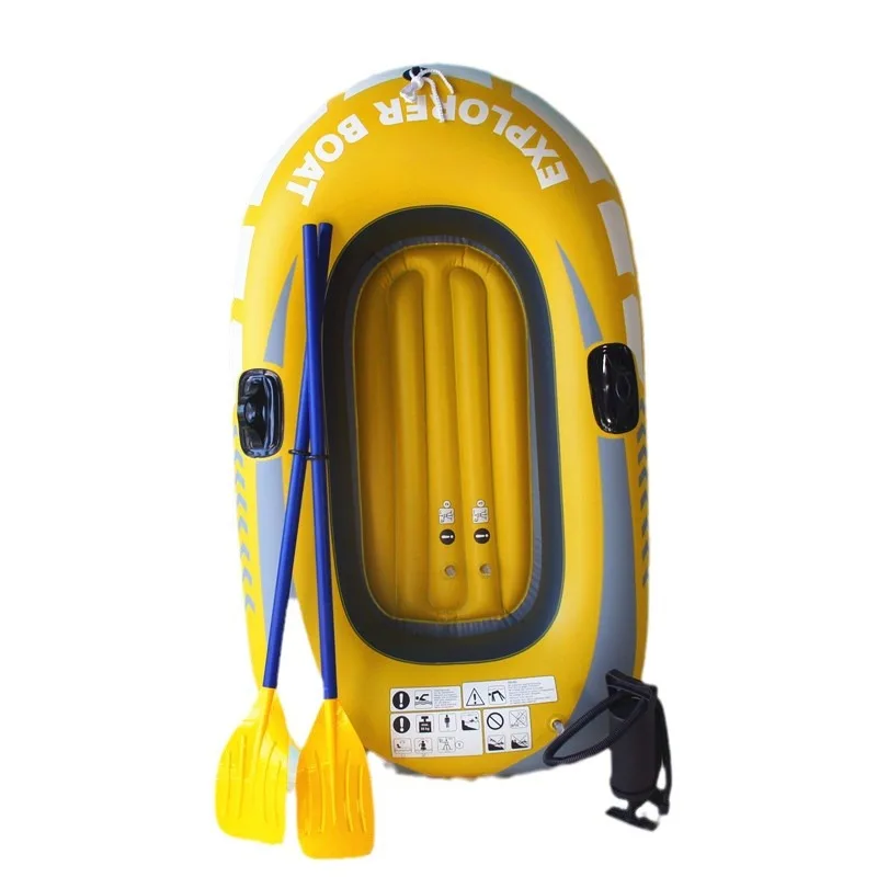 Cama inflable de Kayak doble con bomba de mano de remo, PVC, juego acuático, remo, pesca, deriva, surf, Kayak inflable, barco, canoa