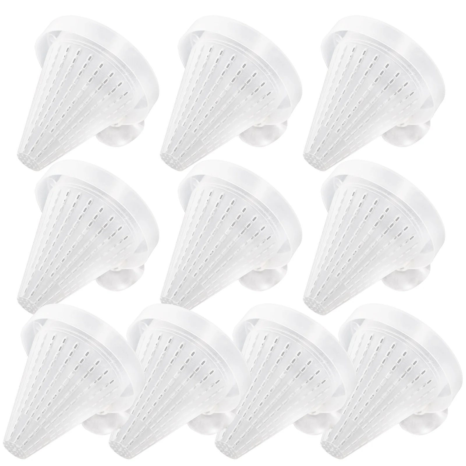 

10pcs Aquarium Red Worm Cup Fish Tank Cone Feeding Cup Suction Fisk Tank Feeding Cup (Random Color) worm feeder