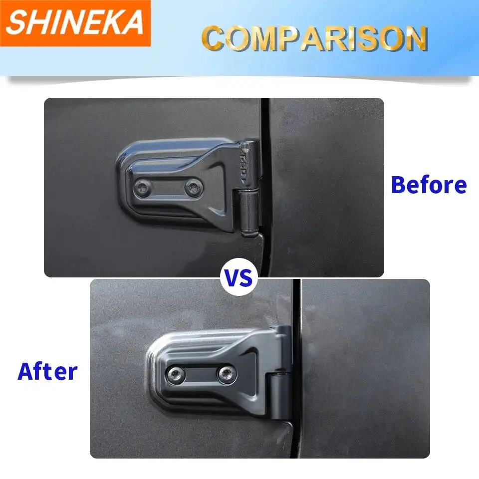 Red ABS Door Hinge Cover Trim Set For Jeep Gladiator JT / Wrangler JL 2018-2025