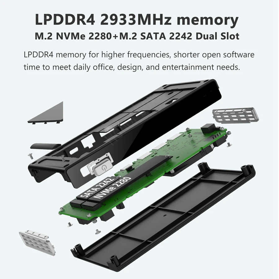 11th Gen Intel Mini PC Stick windows11 Pro 8G/16G LPDDR4 2933MHz NVME Pocket Small Computer N6000 N5105 2.5G Lan Wifi6 BT5.2