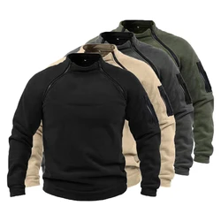 Men's Windproof Coat Thermal Hiking Sweater Tactical Outdoor Polar Fleece Jacket Hunting Clothes Warm Zipper Pullover