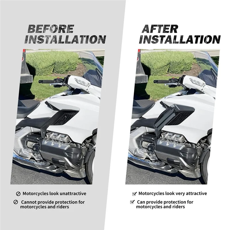

AU04 -Air Deflector Wing Shield Side Wing Fairing For Gold Wing GL1800 Motorcycle Deflector Rotatable Air Deflector