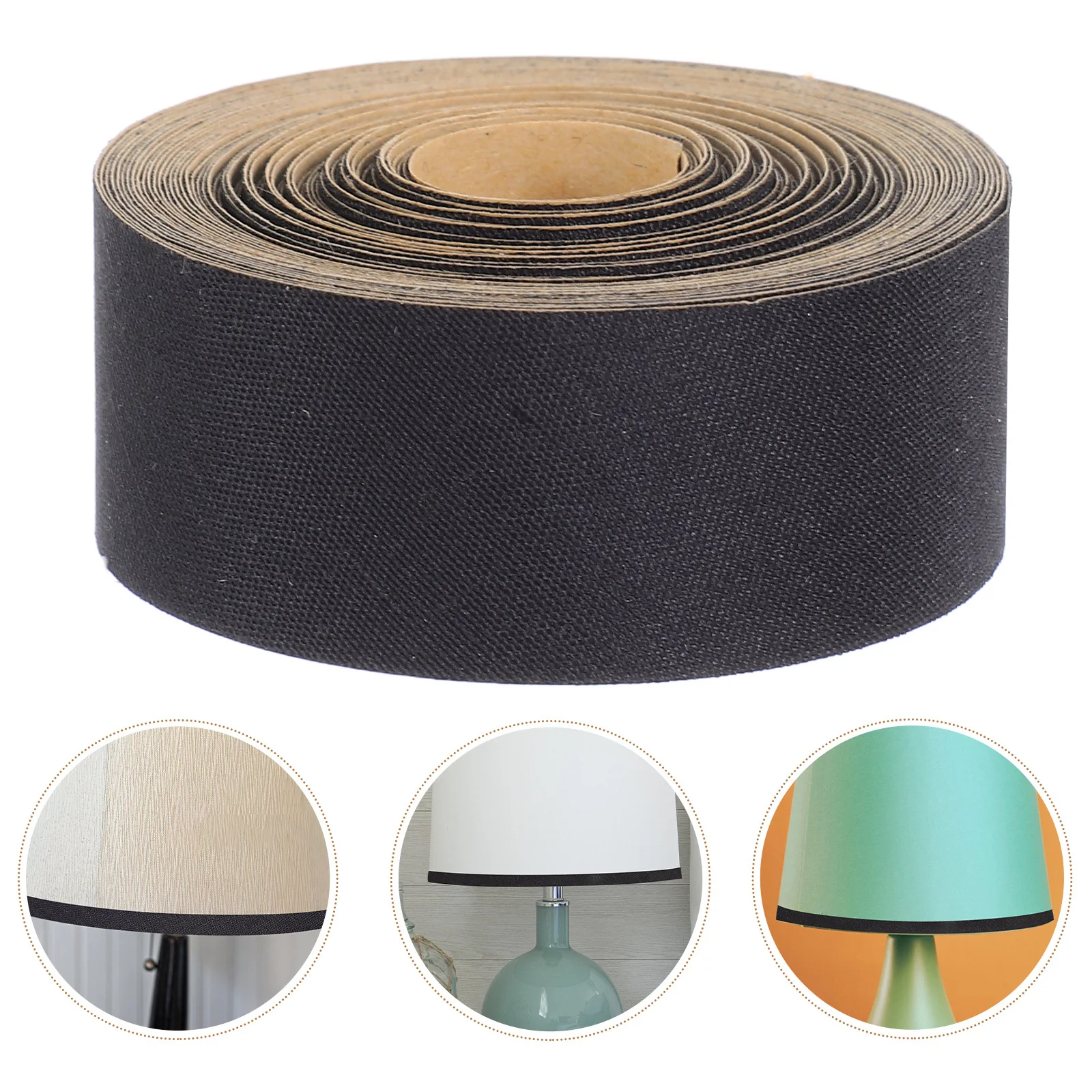 

1 Roll Lampshade Material Self Adhesive Cloth Strips Simple Install Edging Tape for DIY Lampshade Fabric Lighting Accessories
