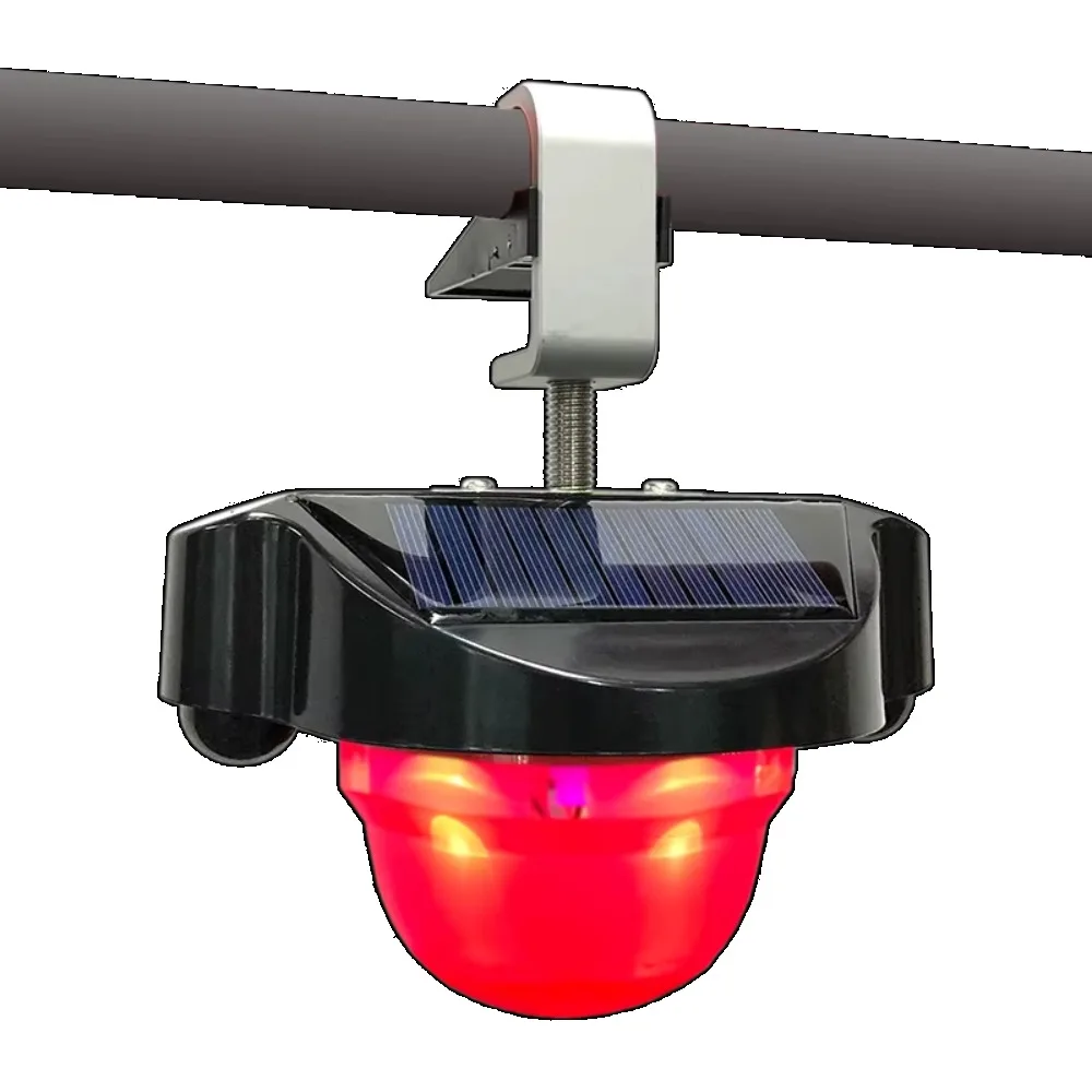 Light Sensing Electric Fence Reminder Lamp Indicator Bird Scaring Repellent Guard Against Theft for Airport Transformer Caution