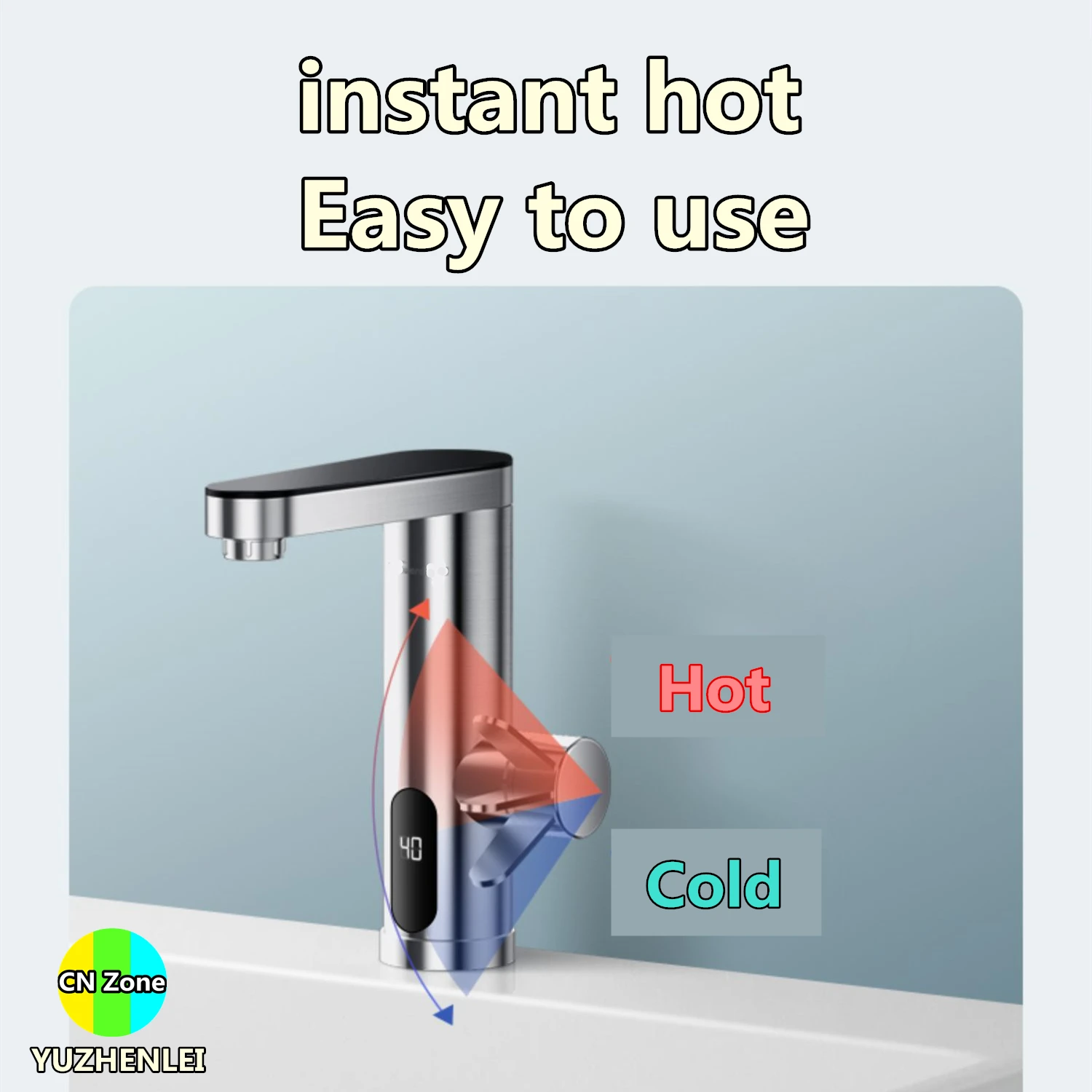 สแตนเลสร้อนทันทีแตะไฟฟ้า Fast ก๊อกน้ำเครื่องทำน้ำอุ่น Tankless ประเภทเครื่องทำความร้อน3KW ห้องครัวห้องน้ำระเบียง Dual-ใช้