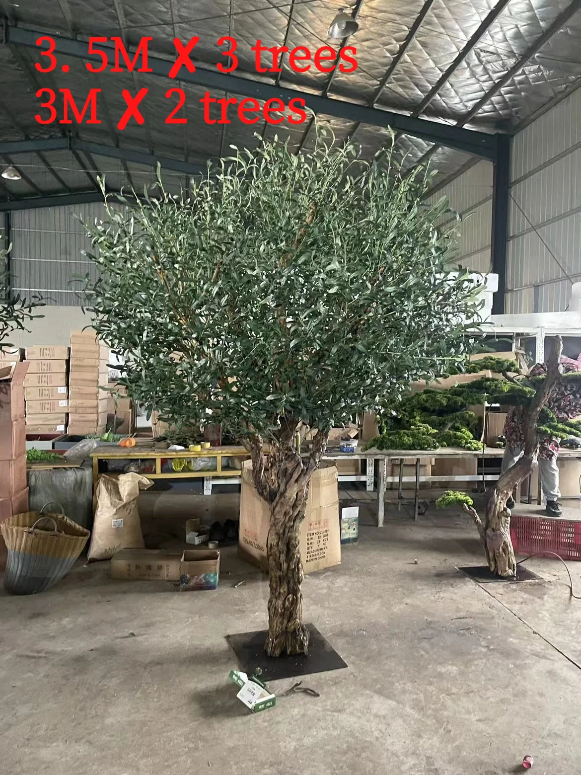 32Simulated olive tree Large floor-to-ceiling green plants Indoor and outdoor landscape decoration False tree style