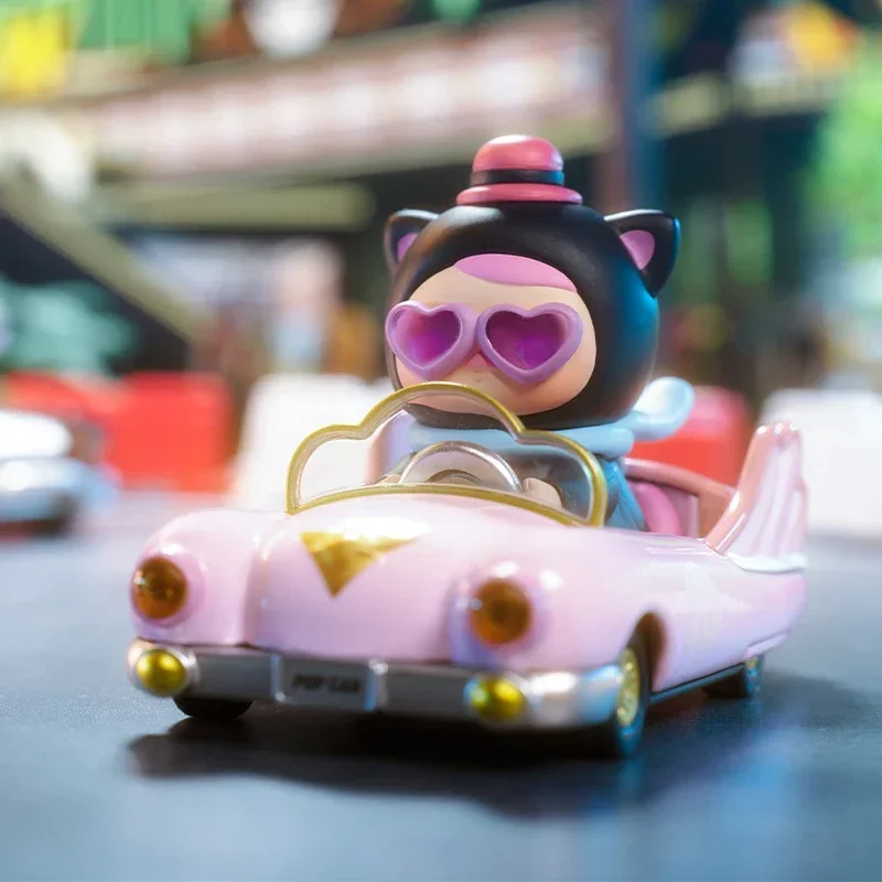 POP MART POPCAR Super Track Series กล่องสุ่มของเล่น ตุ๊กตาอนิเมะน่ารัก แอ็คชั่นฟิกเกอร์ กล่องปริศนาเซอร์ไพรส์ ของขวัญสำหรับเด็กผู้หญิง