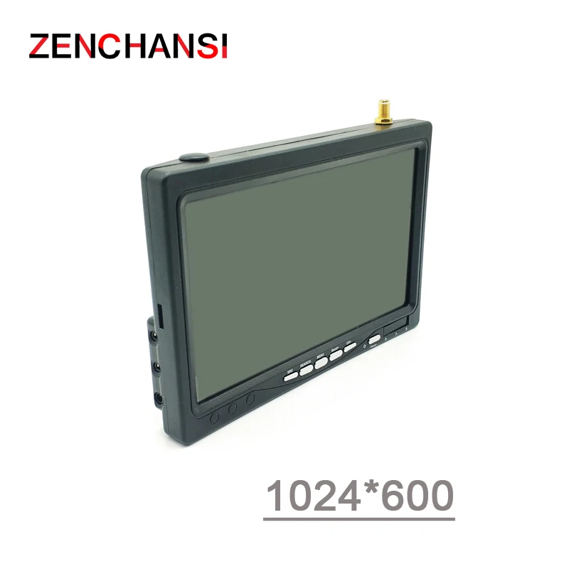 Pantalla LCD TFT de 5,8G y 48 canales, monitor fpv de 7 pulgadas, TN, 1024x600, soporte de batería de DC7-16V para RC Lancher, transmisor RC, Dron de juego