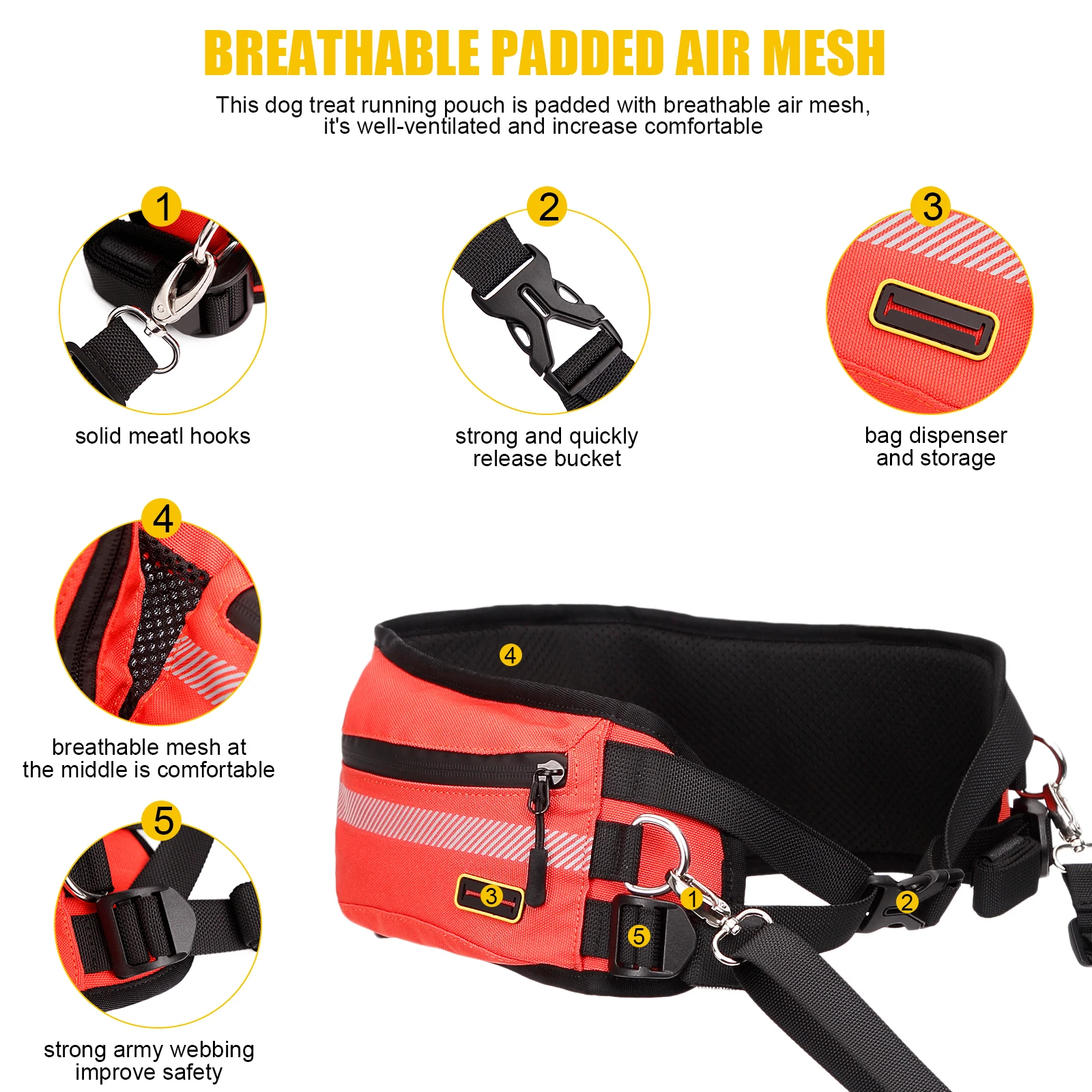 スポーツウエストパック牽引犬用リードキット屋外ランニングウォ - Running Gear Dog のレビューと価格