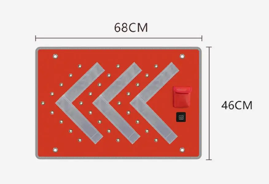LED Faltbares Warnpfeil-Richtungszeichen Sichtbare Reflektierende Magnetische Anzeige für Straßenbau Notfallreparatur und -beratung – Detail 3