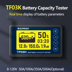 Indicateur de capacité de batterie au lithium pour détecteur de batterie au plomb, compteur de tension, affichage du courant, TF03K 02:omb, 8-120V