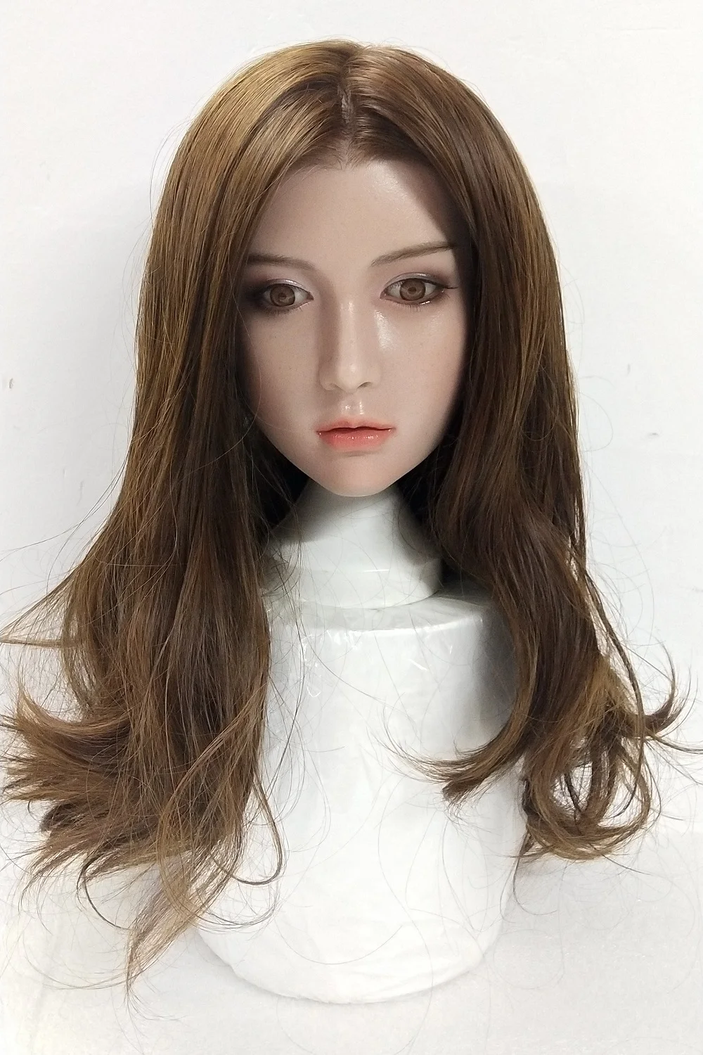 

Sex Doll Head High Quality Full Silicone Realistic Implanted Hairs Lifelike Adult Love Toys Heads Fits 135-175cm Dolls Body