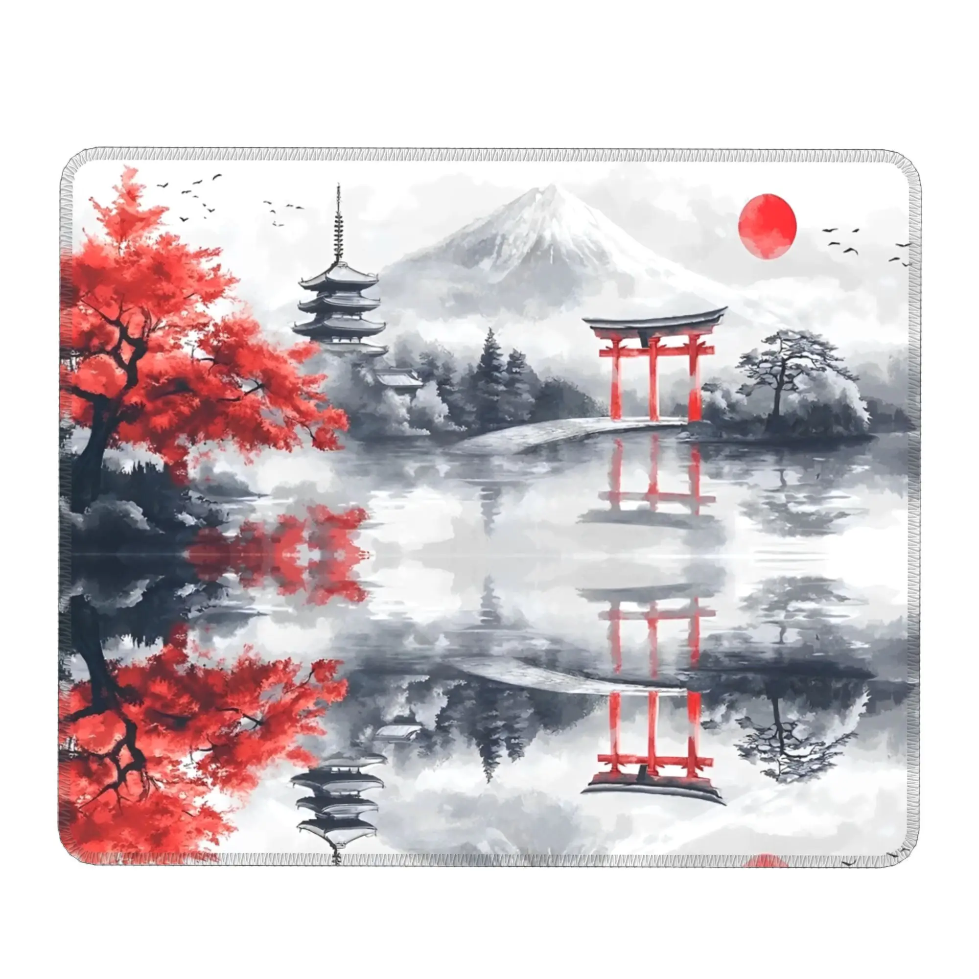 

Японский круглый коврик для мыши Fuji Cherry Blossom, модный резиновый игровой коврик для мыши для ноутбука, компьютера, удобные коврики для мыши с принтом