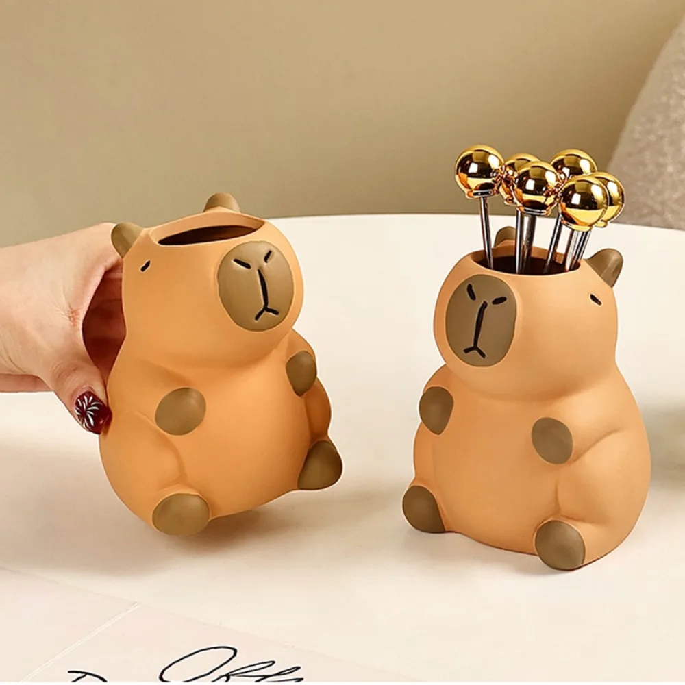 Ornament Capybara Pen Holder Interesting Tabletop Storage Capybara Pencil Storage Box Multi-functional Cartoon