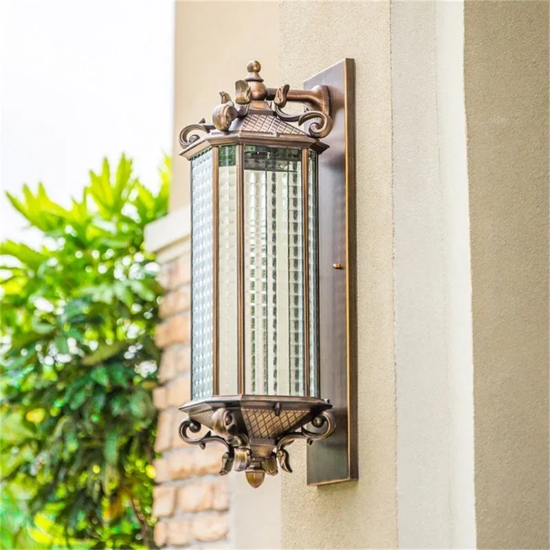 ELARA Outdoor Wall Lamp LED Classical Retro Luxury Light Sconces Waterproof IP65 Decorative for Home