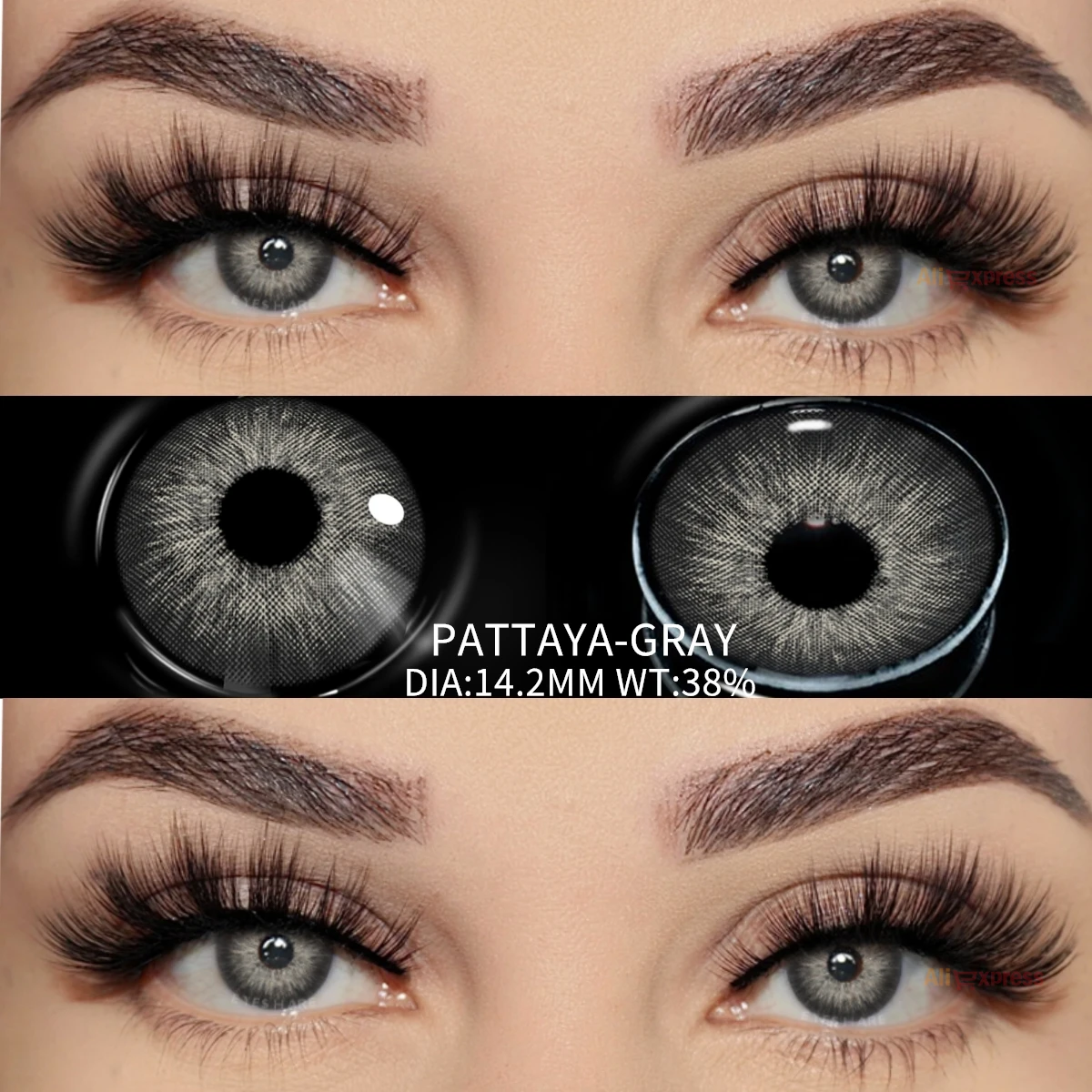 EYESHARE 1 пара цветных контактных линз для глаз серая линза мягкие линзы естественного цвета косметика контакт ежегодные красивые Фото №3