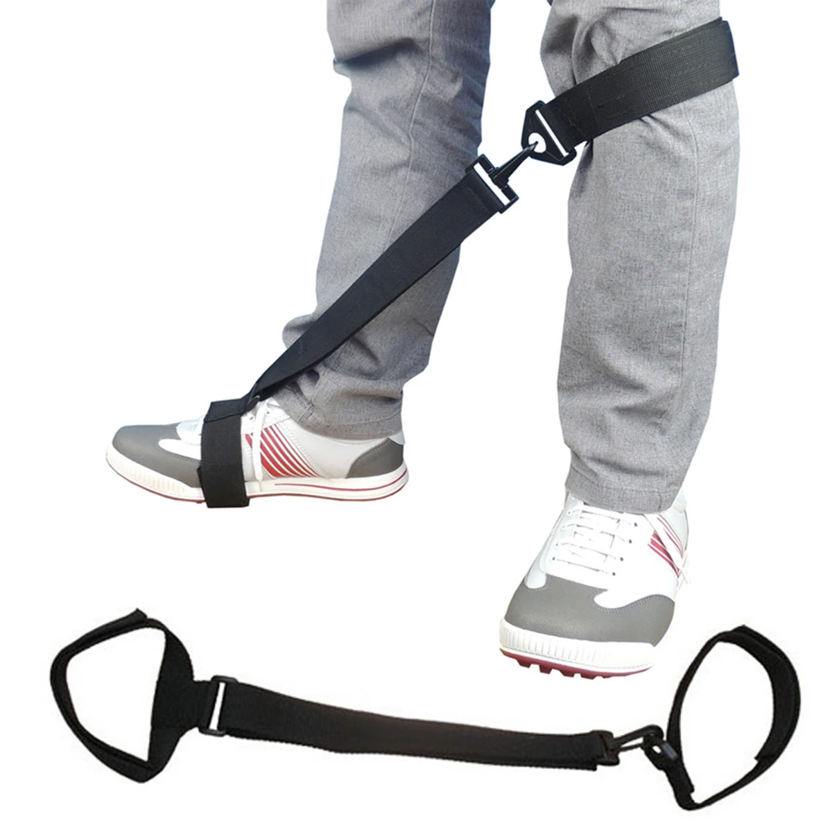 

Golf Leg Posture Correction Strap Training Band Black Elastic Prevent Sway Improve Turn Fits Most Right Left Players