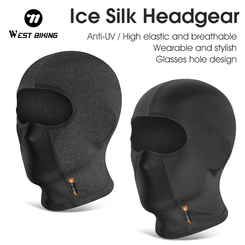 

WEST BIKING Motorcycle Balaclava UV Protection Full Face Mask Breathable Sunscreen Cycling Headwaer Neck Gaiter for Men Women