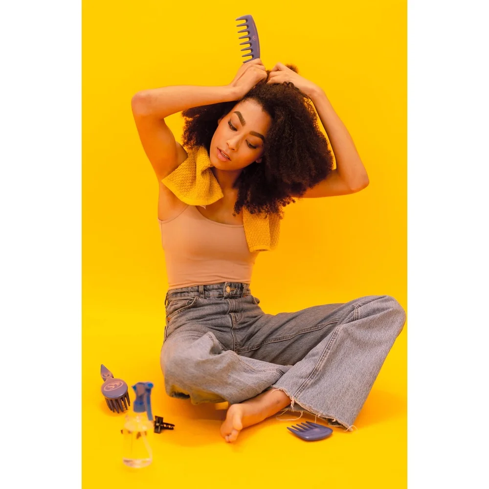 Durable Wide Tooth Hair Comb Detangling Medium Thick Hair Gentle on Scalp Rake Comb with Sectioning Tip Unisex Plastic