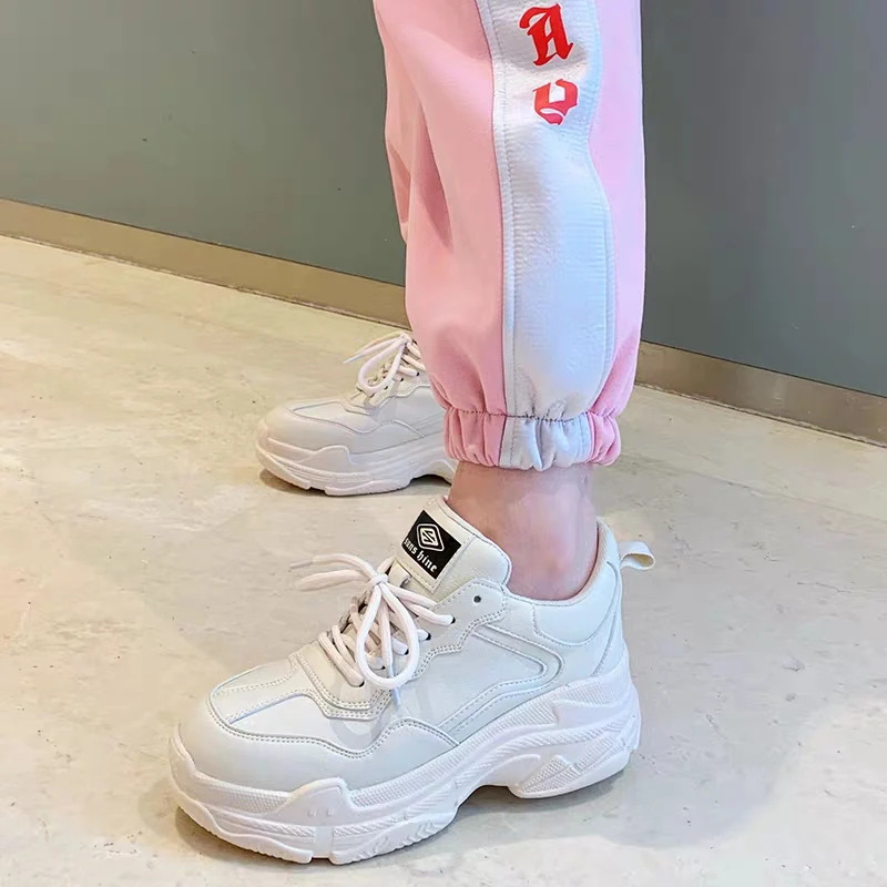 New White Sneakers Women Fashion Thick Bottom Womens Platform Sneakers Spring Autumn Shoes Woman Casual Shoes Zapatos De Mujer