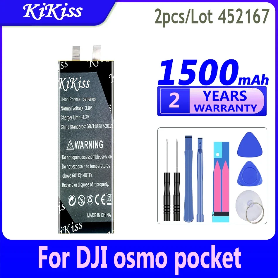 

Мощная батарея KiKiss 2 шт./лот 452167 IAS001NA HB3 для DJI osmo pocket II 2 pocket2 Аккумулятор для экшн-камеры