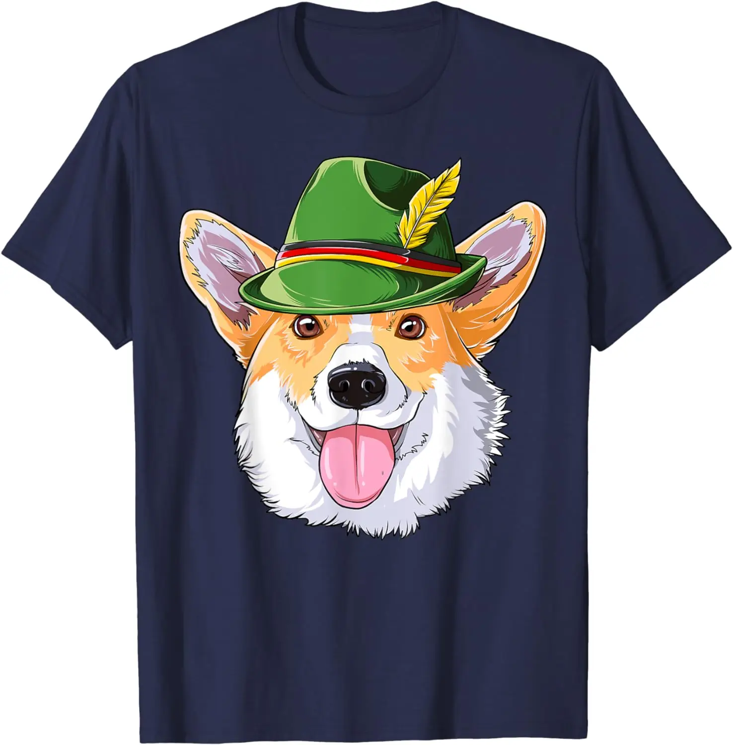 Corgi Oktoberfest Gifts Kids Boys Men Lederhosen Alpine Hat T-Shirt for Men Women Cotton Short Sleeve All Seasons