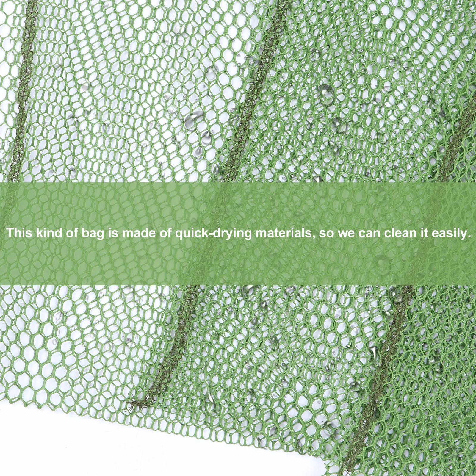 

3Pcs Fishing Mesh Bags Foldable Quick Dry Fish Storage Bag Outdoor Fishing Accessories Drawstring Fish Collection Pouch