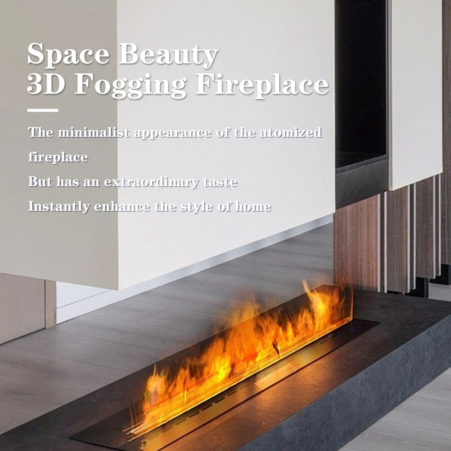 Intelligent electric fireplace is suitable for hotels and restaurants with dimensions ranging from 70cm to 200cm