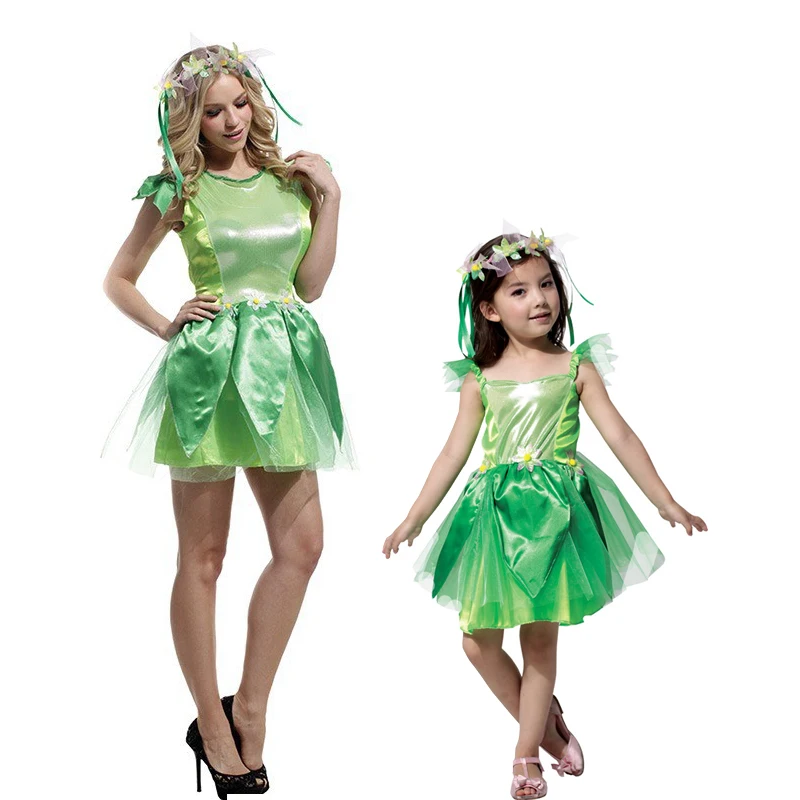 

New adult children elf play Halloween forest fairy flower fairy cos parent-child dress party activity stage performance