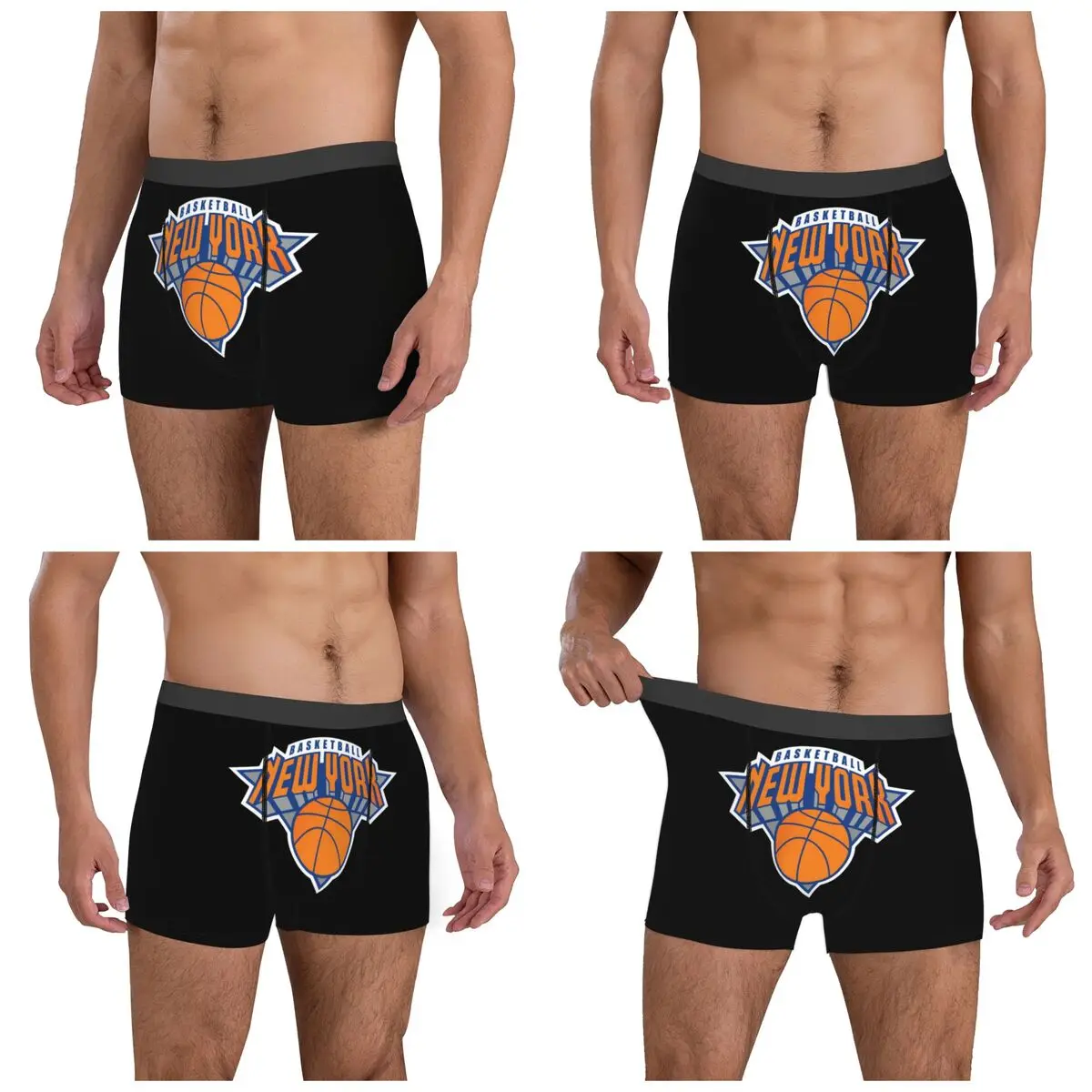 Celana Dalam Boxer Celana Pendek Celana Basket New York Pakaian Dalam Pria Nyaman untuk Hadiah Pacar Pria Homme