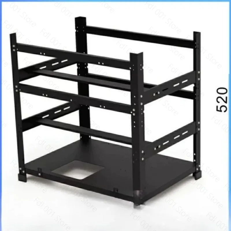 Open dual layer 12 card graphics card fixed dual power EATX main board multi graphics card rack