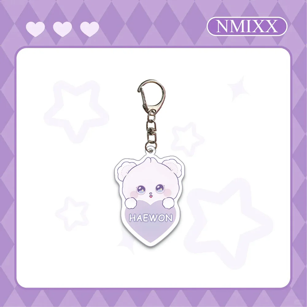 1/6 قطعة Kpop NMIXX شخصية كرتونية أكريليك كيرينغ باي هايوون سوليون جيوو اسم العلامة المفاتيح المشجعين حقيبة الظهر مفتاح الملحقات