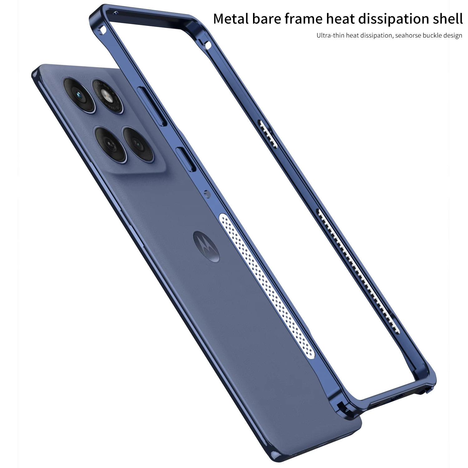 Etui na Motorola Edge60 60S 60 Fusion, prosta ramka ze stopu aluminium, przyjazna dla skóry, odporna na upadki obudowa na MOTO Edge 60 S Fusion — zdjęcie produktu 3
