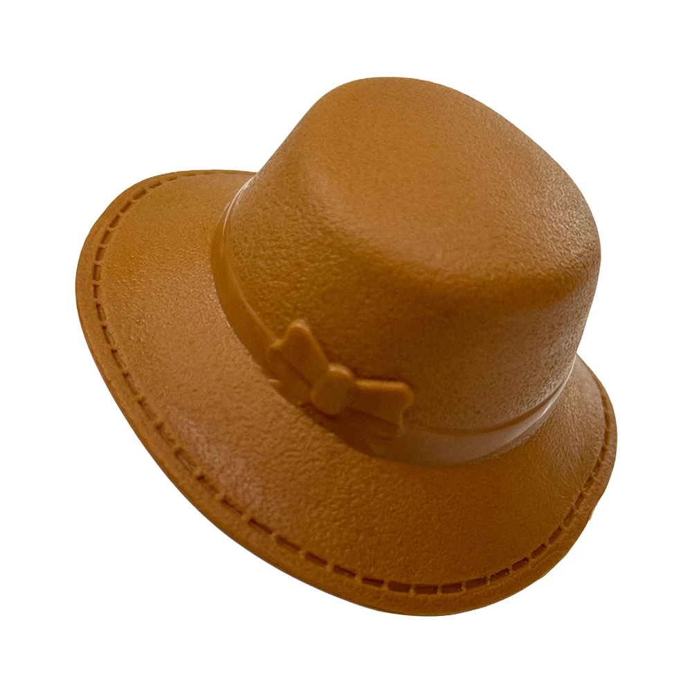 

NK 1 Pcs 30CM Doll Traveling Brown Hat for 1/6 Doll Accessories Bow Trimmed Hat Bow Trimmed Hat Accessories Gift Children Toy