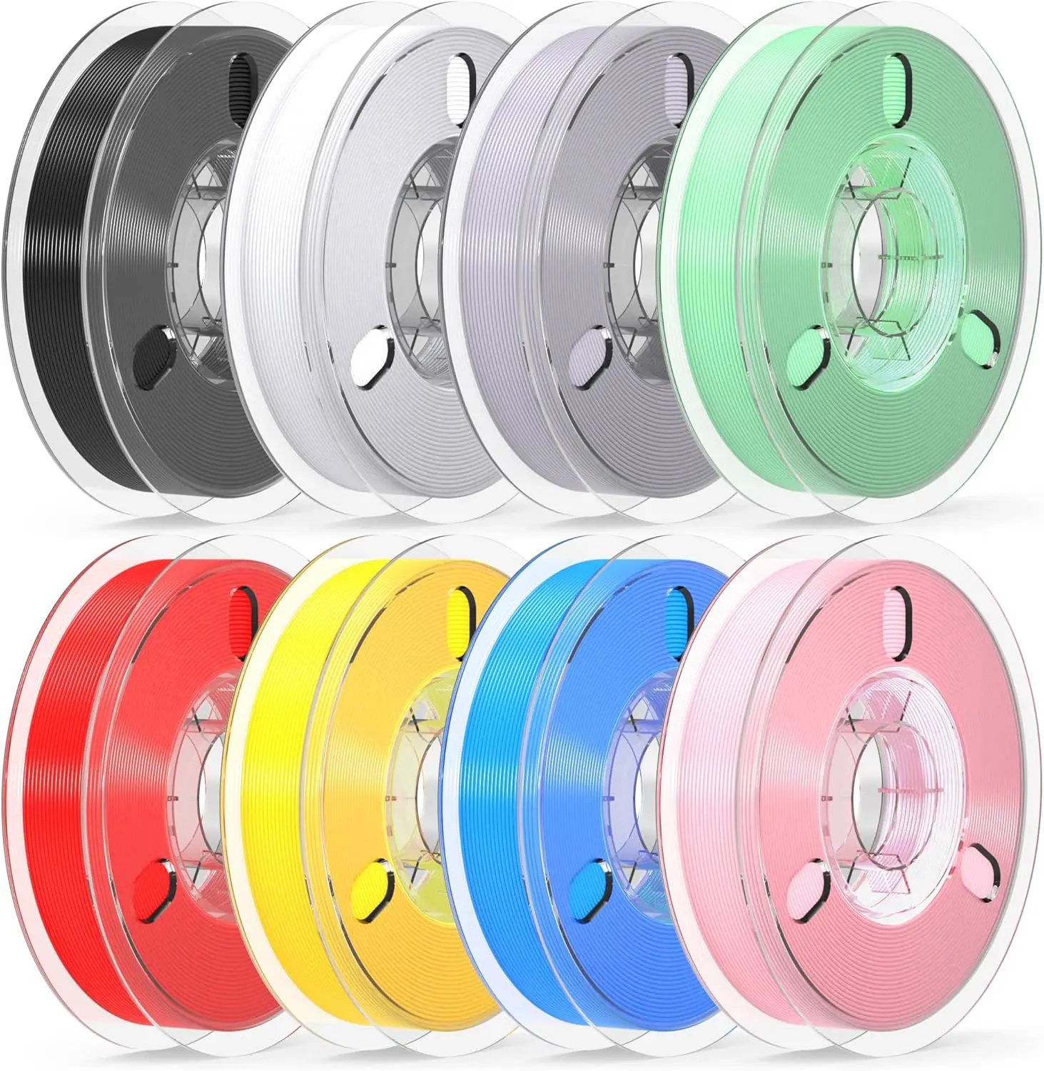 

8-Color PLA+ Filament Bundle 1.75mm, 500g Spools, High Precision, Low Warping, 8 Pack