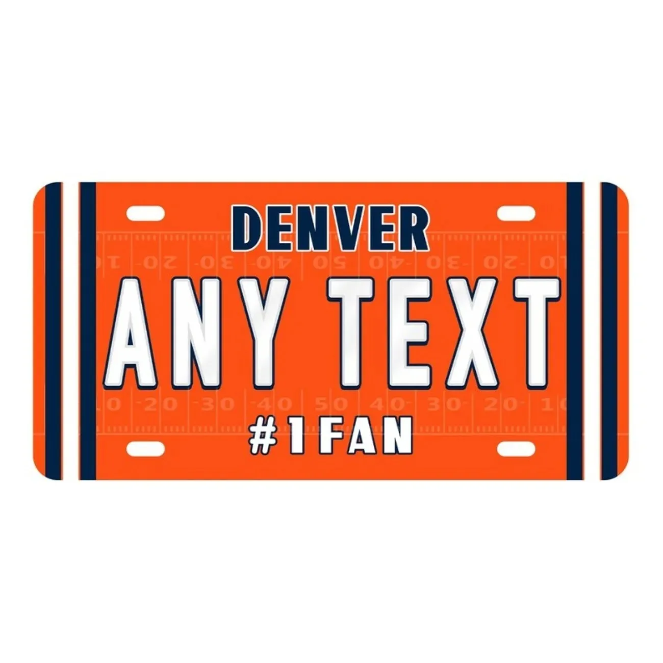 Decoração de carro Champions Denver Broncos – Placa de alumínio personalizada, sinal de motocicleta (apenas decorativo)