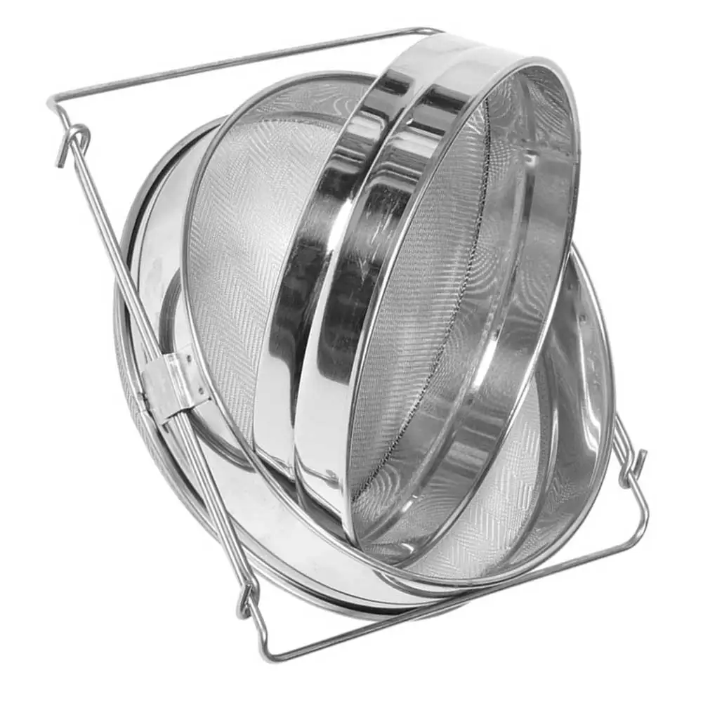 2 Layer Stainless Steel Honey Filter Screen for Honey Extraction Yogurt Straining Soybean Milk Fruit Juice and Cold Brew